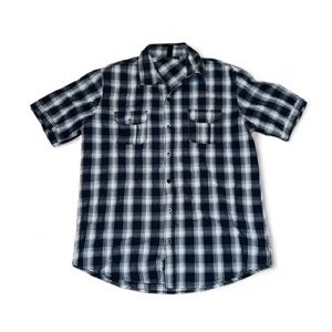 Burnsick Plaid Button Down- Size XL